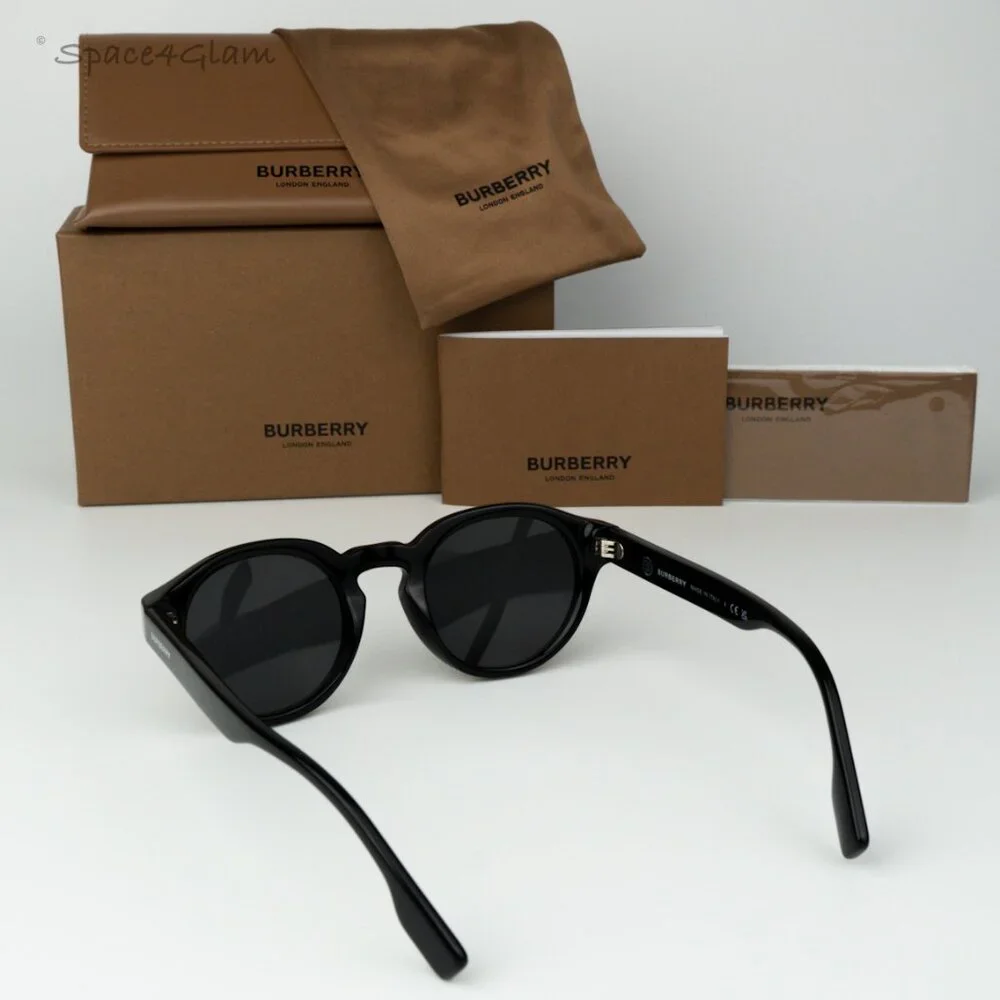 BRAND NEW Burberry BE4404 300187 Black Grey Oval Unisex Sunglasses BE4404 - Picture 7 of 8
